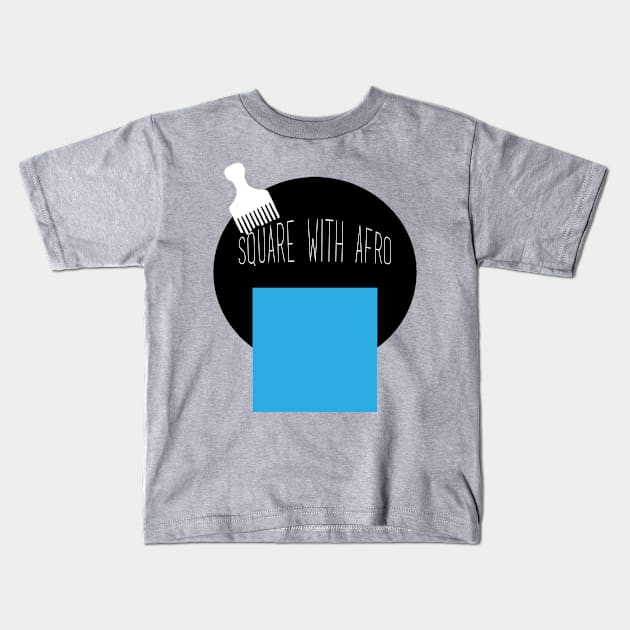 Square With Afro Kids T-Shirt by bambi186